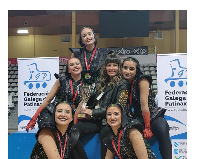 cuarteto de patinadoras campeonas gallegas 2022
