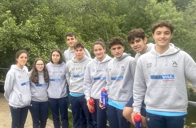 nadadores do CNA no campionato en Ponteareas 