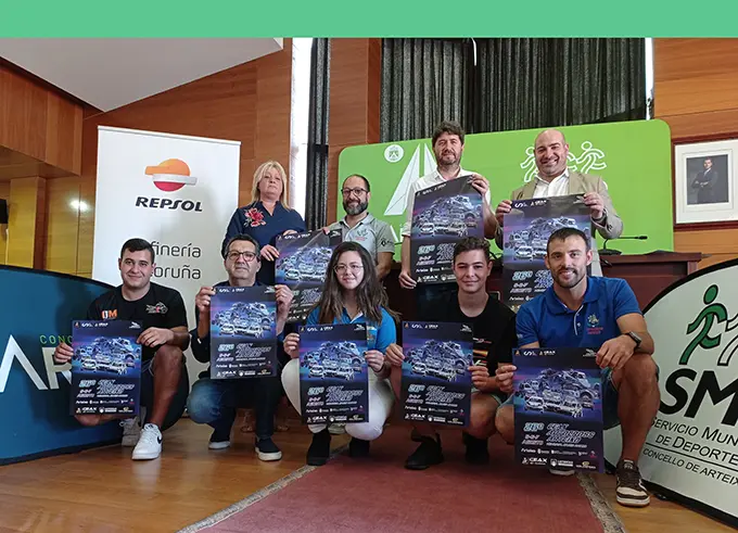 presentaci&oacute;n del CEAX Arteixo 2022 autoridades, patrocinadores y pilotos