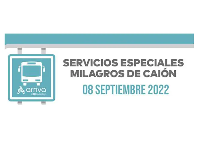 Arriva refuerza transporte a la fiesta de los milagros de Cai&oacute;n