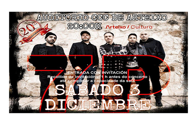 concierto aniversario de la banda 7 Puertas en el auditorio de Arteixo