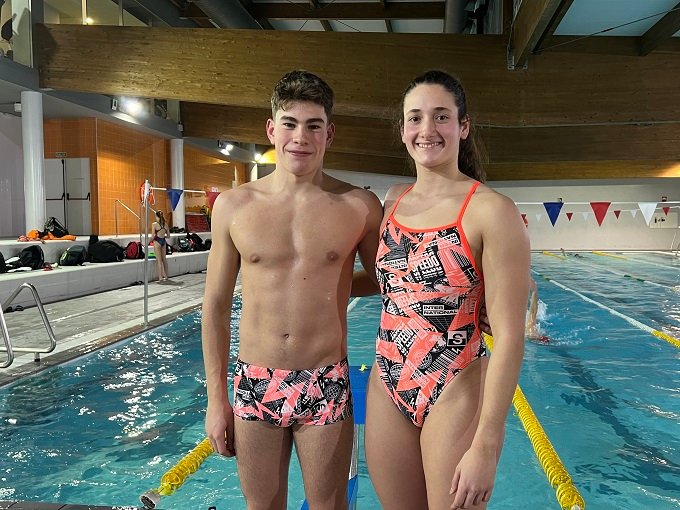campeonato natación Arteixo Mateo e Alba