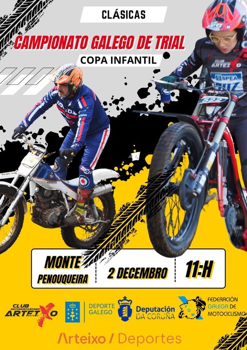 Cartel de la última prueba del Campeonato Gallego de Trial.