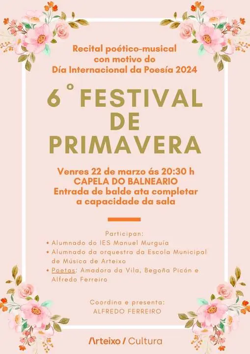 Cartel del recital po&eacute;tico-musical de primavera.