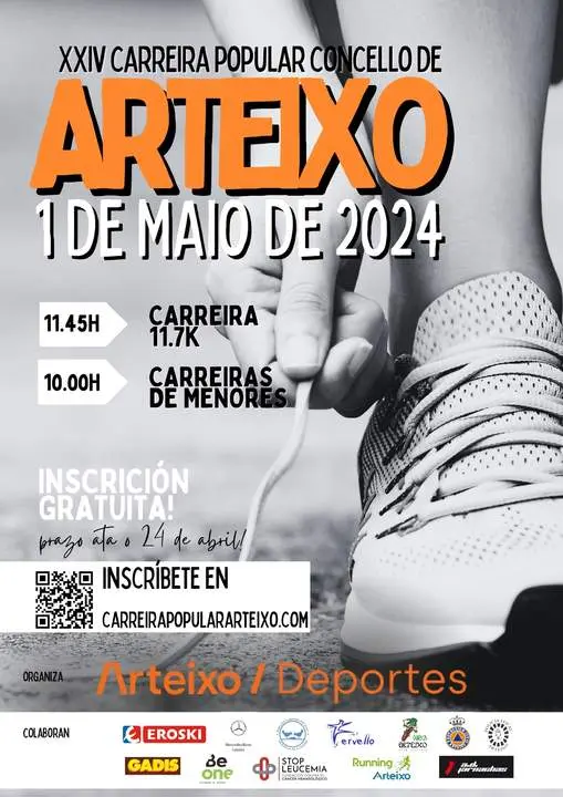 Cartel de la Carrera Popular de Arteixo que se celebrar&aacute; el 1 de mayo.