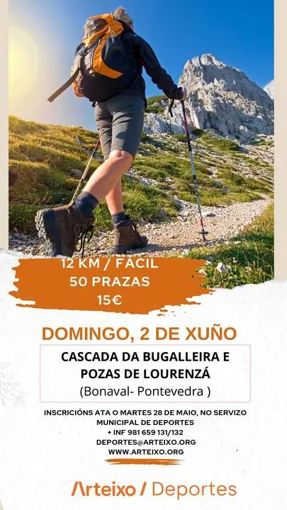Cartel de la nueva Ruta de Senderismo ofertada por el Concello de Arteixo.