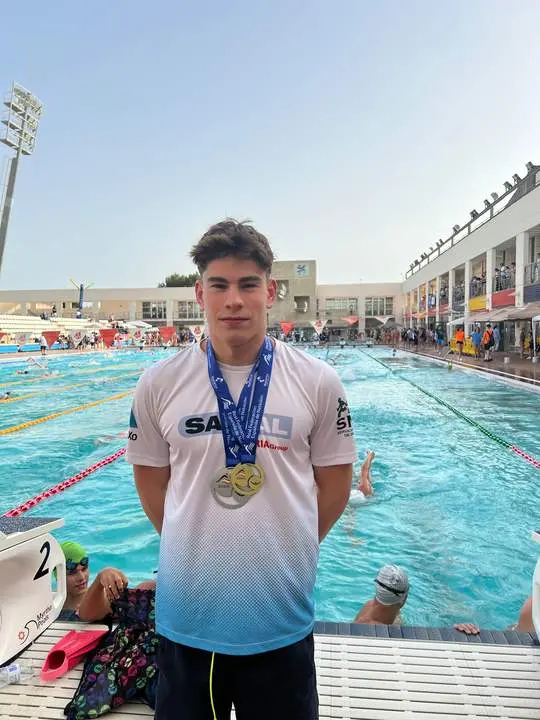 Mateo Garc&iacute;a en el Campeonato de Espa&ntilde;a de nataci&oacute;n.