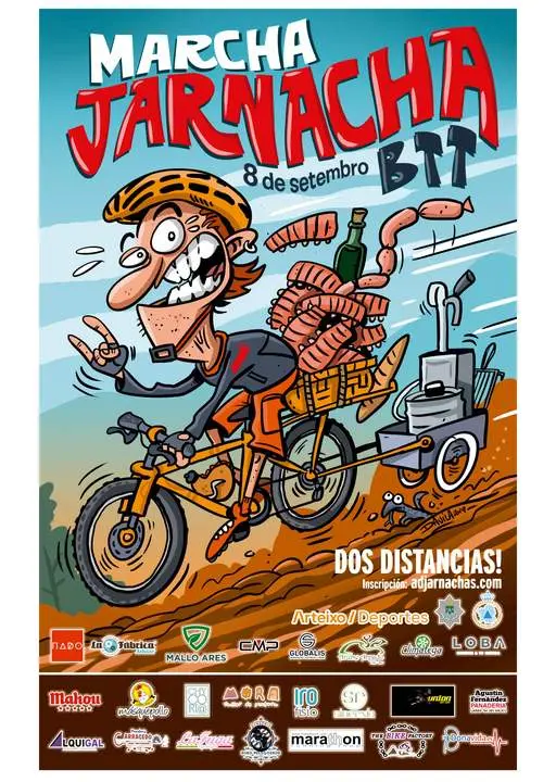 Cartel de la 9&ordf; edici&oacute;n de la Marcha Jarnacha de BTT.