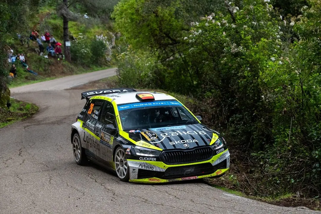 Roberto Blach Jr y Mauro Barreiro durante el Rallye Sierra Morena.