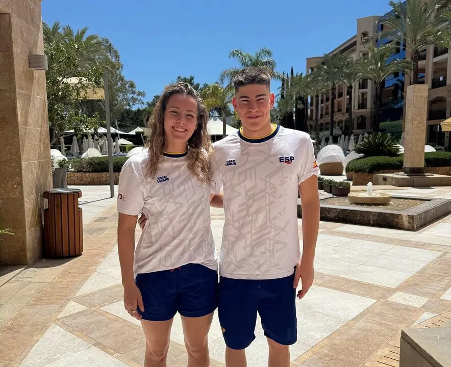 Paula Otero y Mateo Garc&iacute;a, del Club Nataci&oacute;n Arteixo.