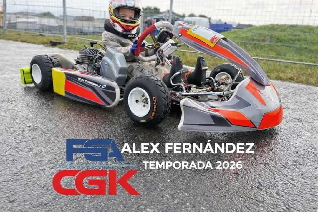 El j&oacute;ven arteix&aacute;n, &Aacute;lex Fern&aacute;ndez, inicia la temporada 2026 en el Campeonato Gallego de Karting.