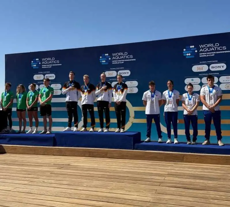 estacada actuaci&oacute;n del Club Nataci&oacute;n Arteixo en la Copa del Mundo de Aguas Abiertas en Egipto.