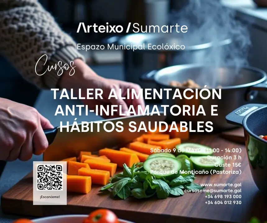 Arteixo acoge un taller sobre alimentaci&oacute;n antiinflamatoria y h&aacute;bitos saludables.
