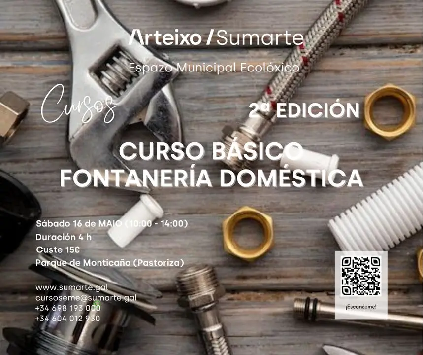 Curso b&aacute;sico de fontaner&iacute;a dom&eacute;stica en Arteixo.