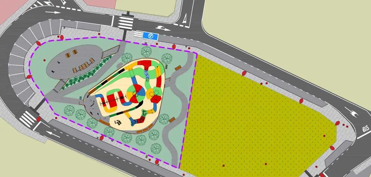 Arteixo inicia la obra del nuevo parque infantil y zona de biosaludables de Candame.