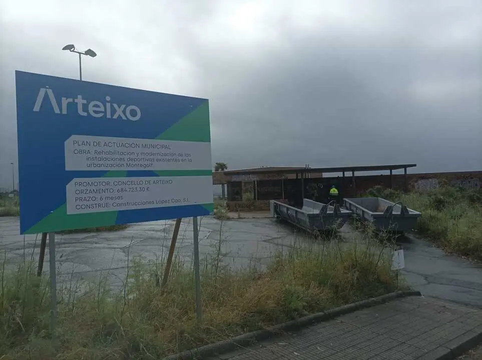 Arteixo inicia las obras de rehabilitaci&oacute;n del complejo deportivo de Montegolf.