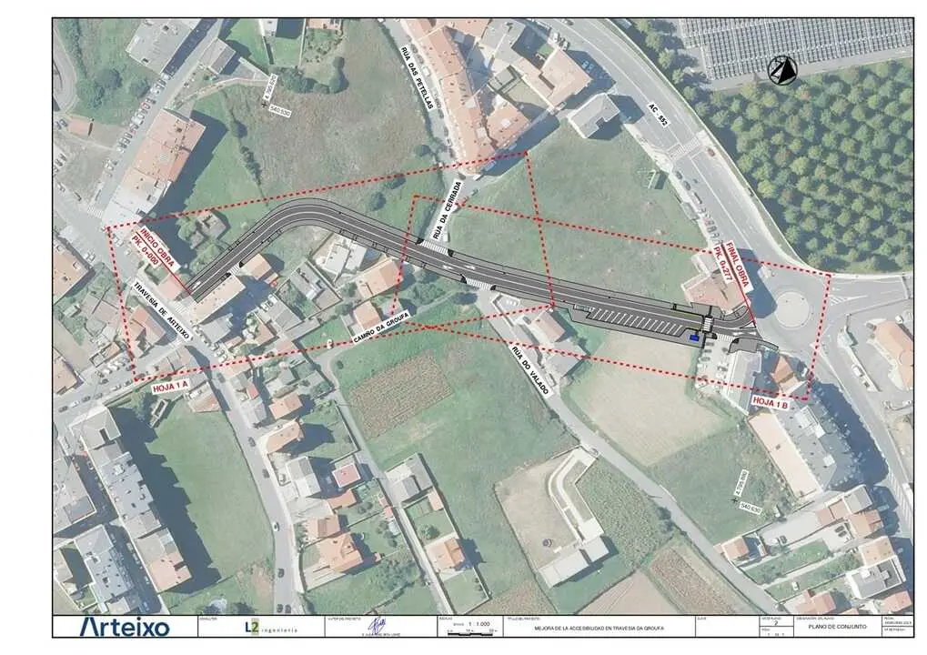 Arteixo proyecta la transformaci&oacute;n integral de la traves&iacute;a de A Groufa.