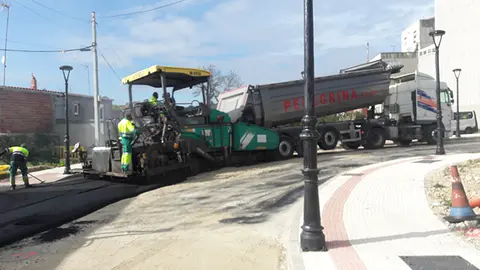 obras de pavimentaci&oacute;n de calles de Meicende en Arteixo