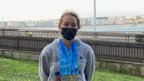 Campeonato europeo junior con Paula Otero en Roma