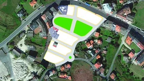 La zona de Candame en Arteixo tendr&aacute; una rotonda y m&aacute;s espacio verde