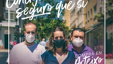 integrantes del CCA en la campa&ntilde;a de apoyo al comercio local y actividades como la feria de oportunidades