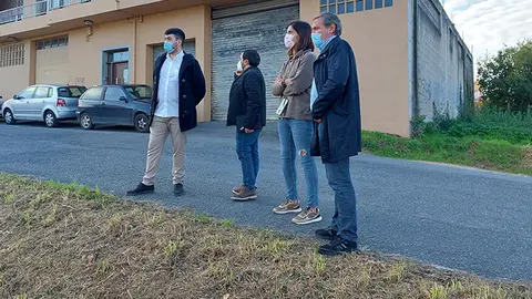 Psoe del Concello de Arteixo visita zona de obras