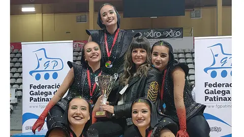 cuarteto de patinadoras campeonas gallegas 2022