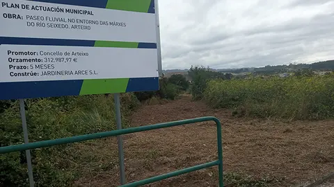 nuevo paseo fluvial en vilarrodi&iacute;s concello de arteixo