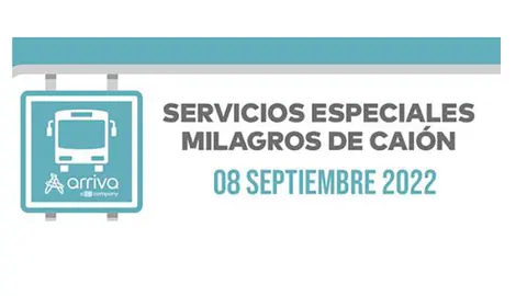 Arriva refuerza transporte a la fiesta de los milagros de Cai&oacute;n