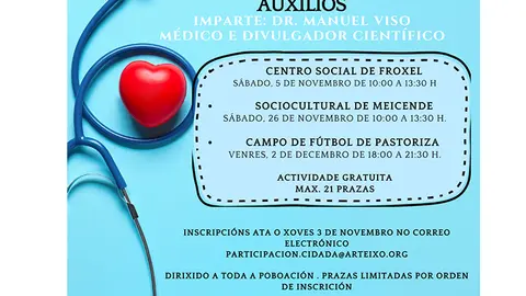 Tres nuevas fechas para taller de primeros auxilios