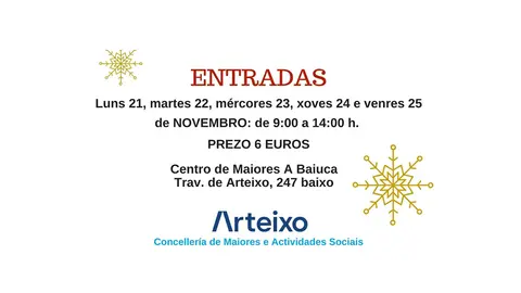 entrada para comida nadal Arteix mayores