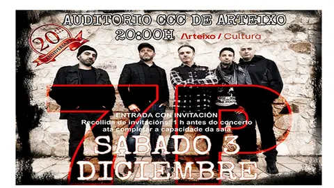 concierto aniversario de la banda 7 Puertas en el auditorio de Arteixo