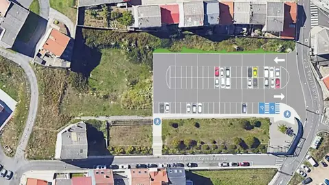 Nuevo aparcamiento entre las r&uacute;as Touri&ntilde;ana y Mar&iacute;a Zambrano en Meicende