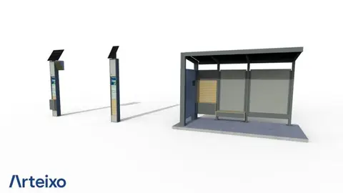 Nuevas marquesinas y postes inteligentes en Arteixo.