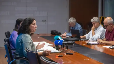 La directora xeral de Patrimonio Natural, Bel&eacute;n do Campo, en la rueda de prensa sobre la gesti&oacute;n del jabal&iacute;. Foto: Xunta de Galicia