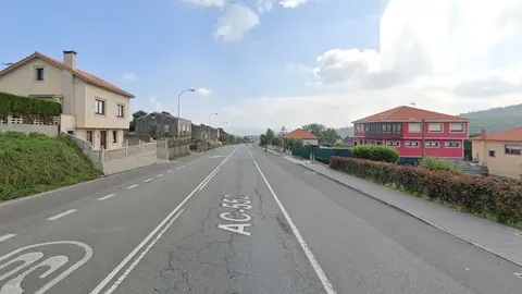 Estrada AC-522 desde o centro de Arteixo ao n&uacute;cleo de La&ntilde;as.