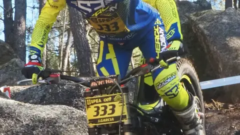 Jorge Garc&iacute;a Torre en el Campeonato de Asturias de Trial.