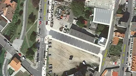 Avenida de Baldomero y Cami&ntilde;o da Baiuca.