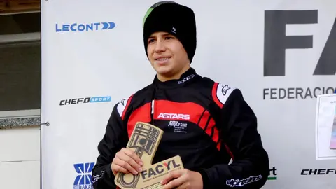 Mateo Garc&iacute;a Guerra, subcampe&oacute;n en el Campeonato de Castilla y Le&oacute;n de Karting 2023.
.