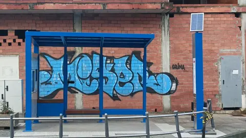 Marquesina en parada de autob&uacute;s.