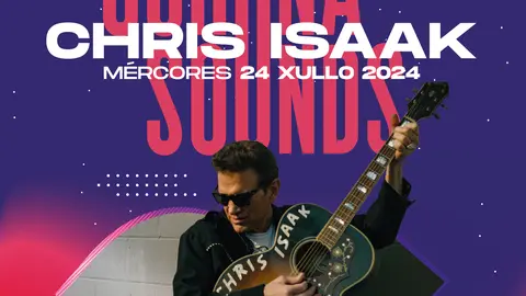 Cartel del concierto de Chris Isaak en A Coru&ntilde;a.