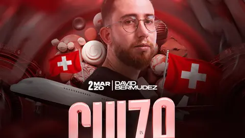 Cartel de la actuaci&oacute;n del DJ David Berm&uacute;dez en Suiza.