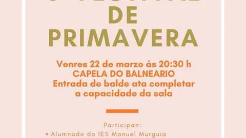 Cartel del recital po&eacute;tico-musical de primavera.