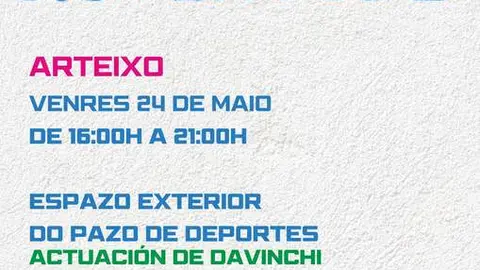 Cartel del programa "D&iacute;a da Xuventude" que se celebrar&aacute; en Arteixo.