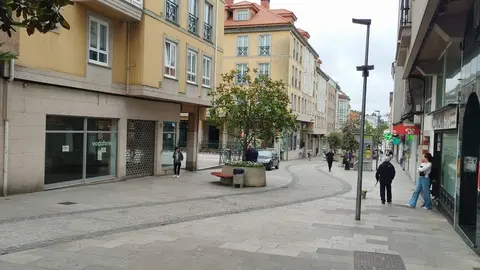 Calle peatonal en Arteixo.