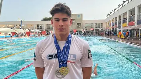 Mateo Garc&iacute;a en el Campeonato de Espa&ntilde;a de nataci&oacute;n.