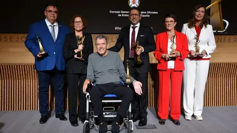Ganadores de los II premios nacionales de enfermer&iacute;a del CGE.