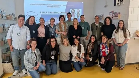 Acto de clausura del encuentro celebrado en el CEIP de Gal&aacute;n, en Arteixo.