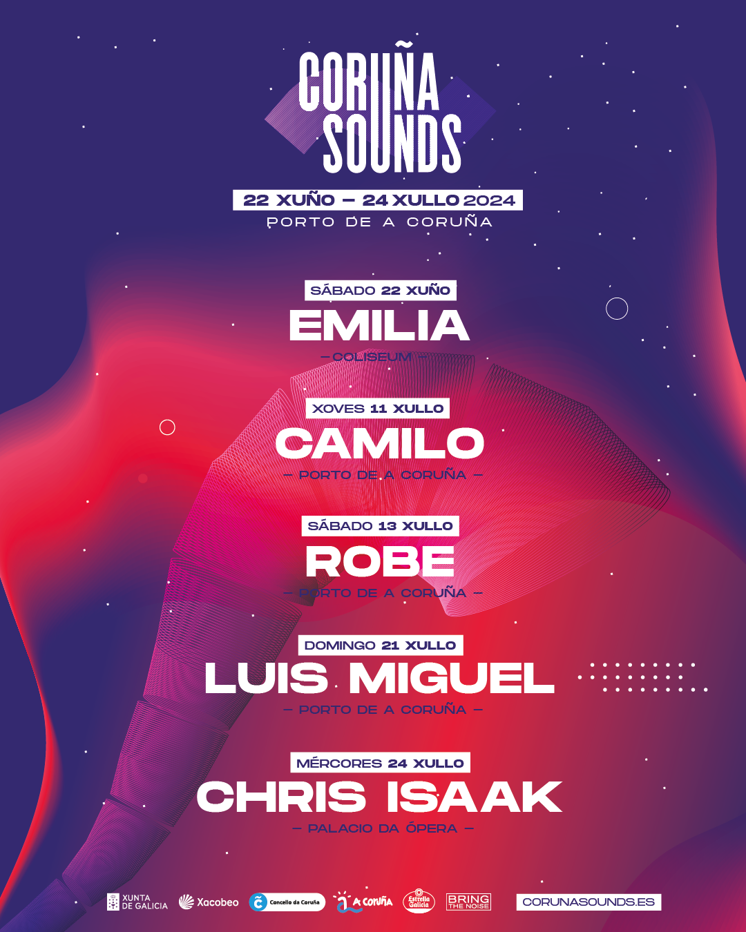 Cartel "Coruña Souns 2024"