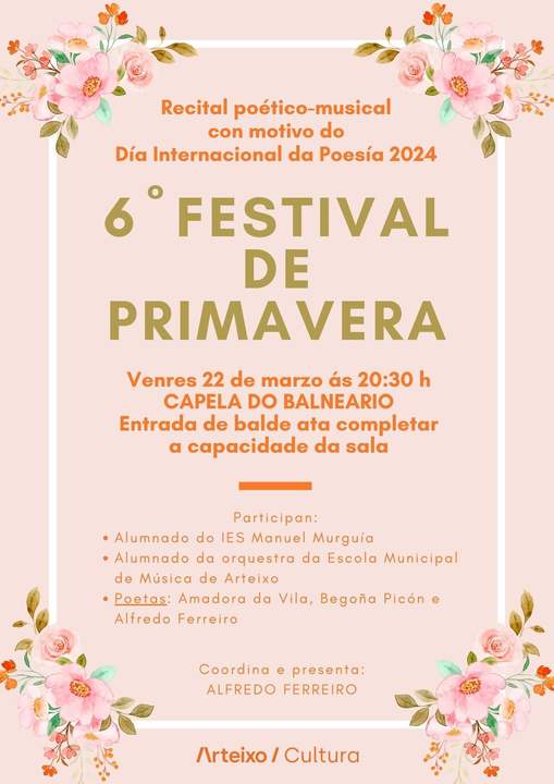 Cartel del recital poético-musical de primavera.